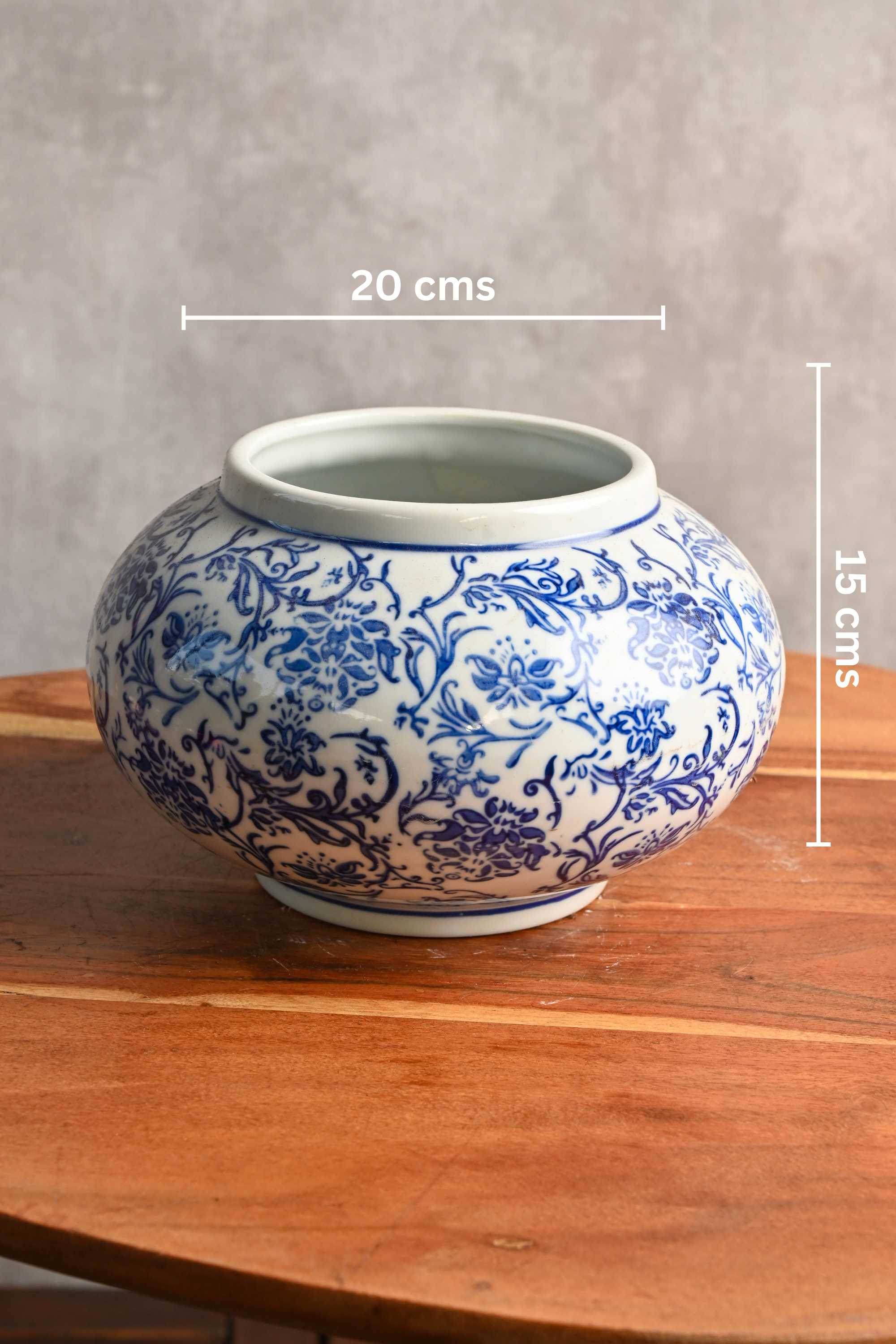 Ceramic Planters Round Floral Porcelain Planter Round Floral Porcelain Planter
