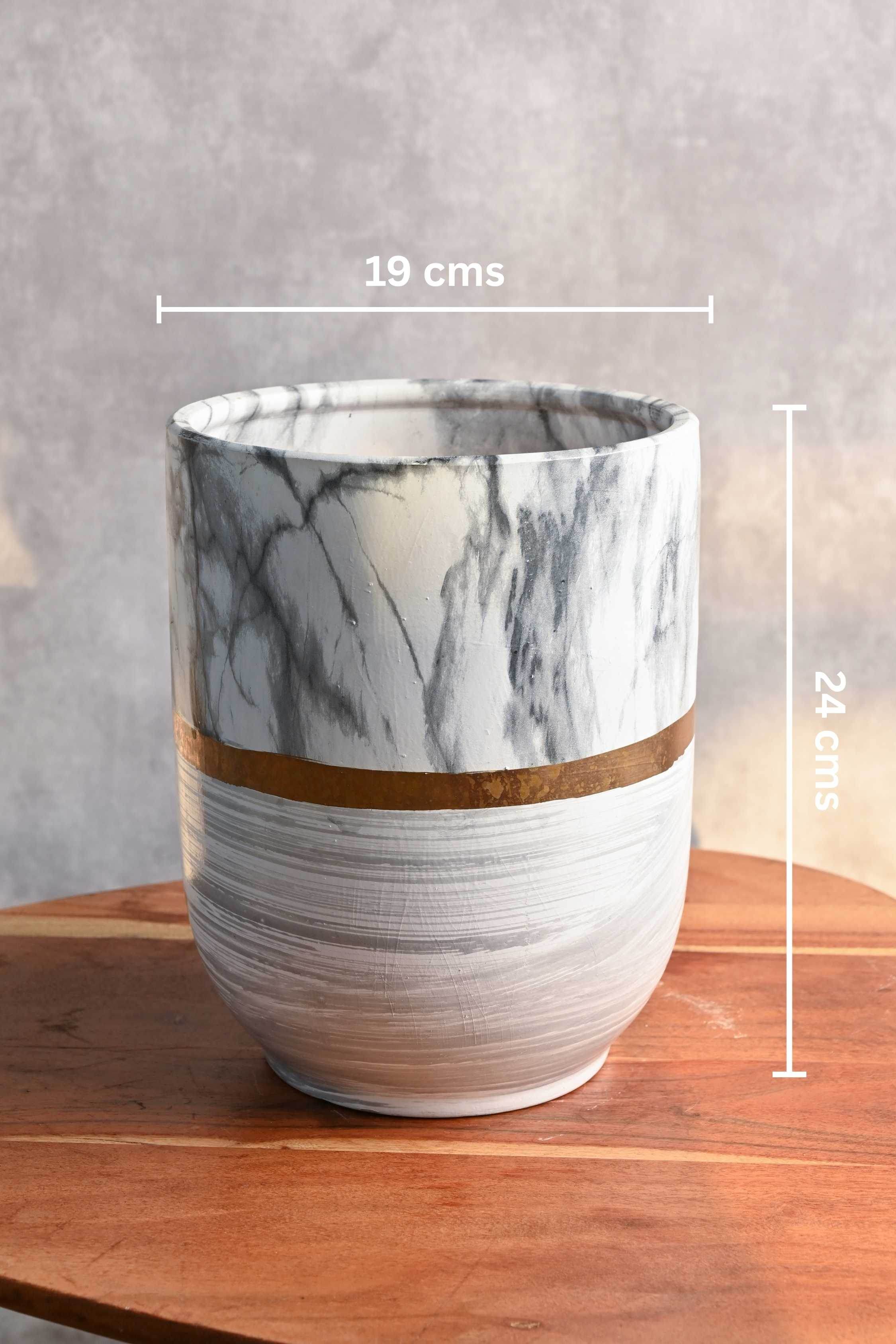 Ceramic Planters Small / Marble Finish Tall Ceramic Planter Tall Ceramic Planter