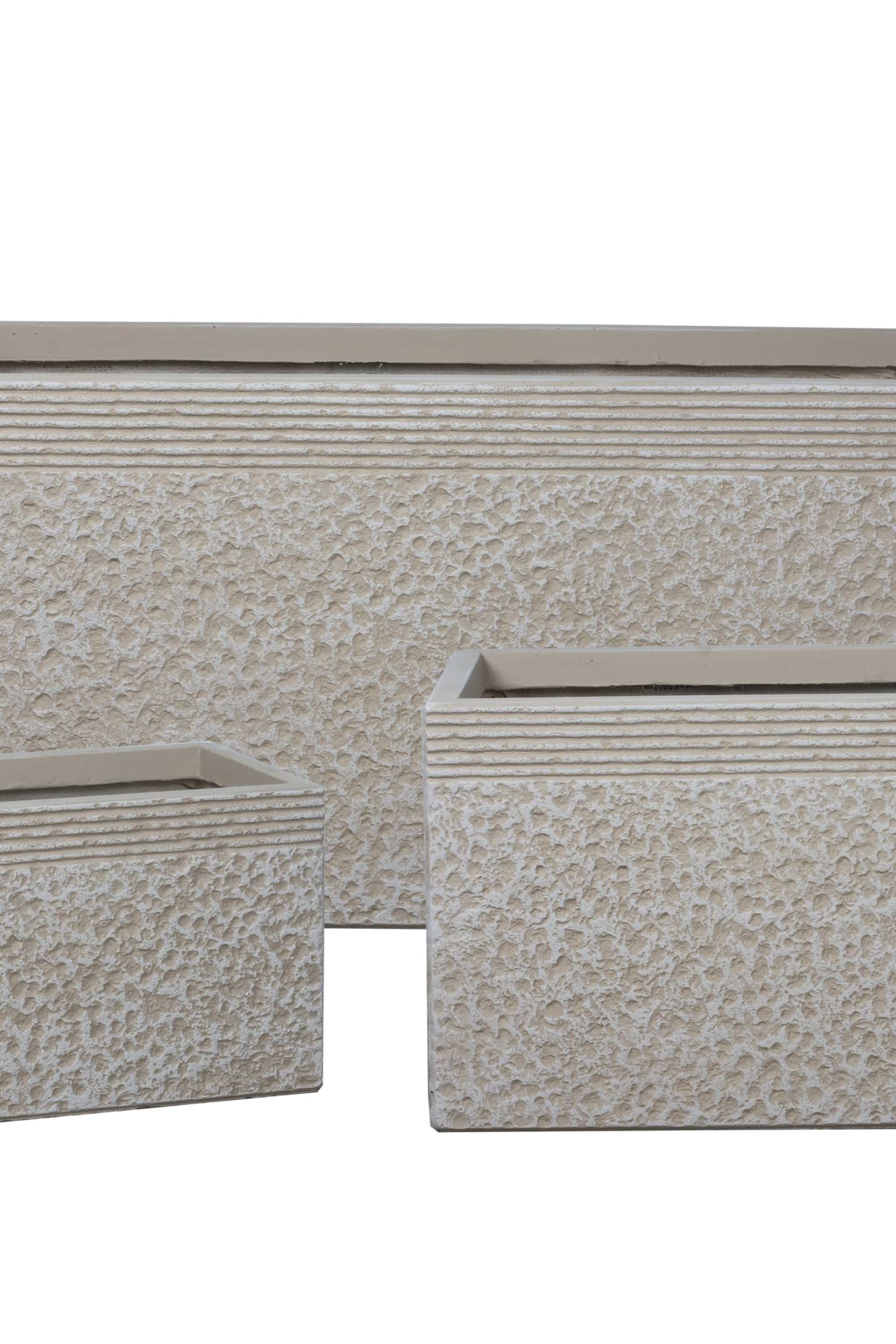 GRC / GRP Planters Beige / Medium 60x30x30 cms Patina Rectangular GRC Planter Patina Rectangular GRC Planter