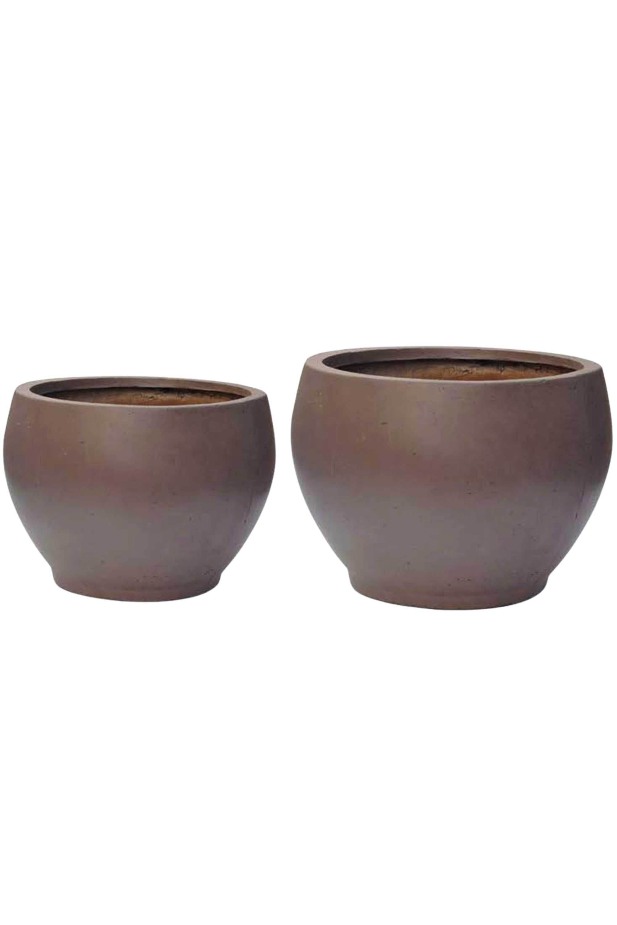 GRC / GRP Planters Medium 63-45 cms / Brown Smooth Globeform GRC Planter Smooth Globeform GRC Planter