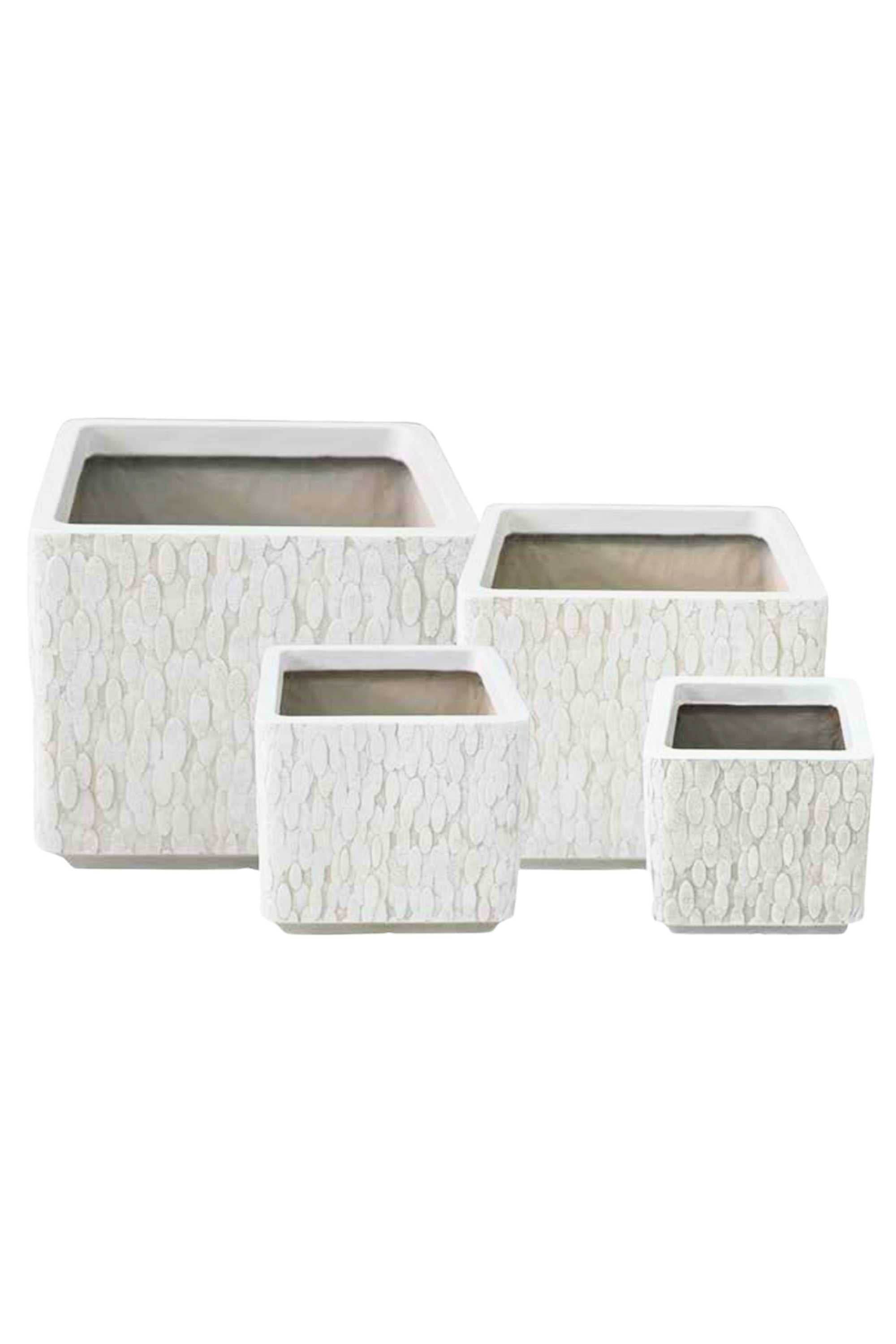 GRC / GRP Planters Small  23 - 22 cms / Beige GRC Contemporary Block Planter GRC Contemporary Block Planter