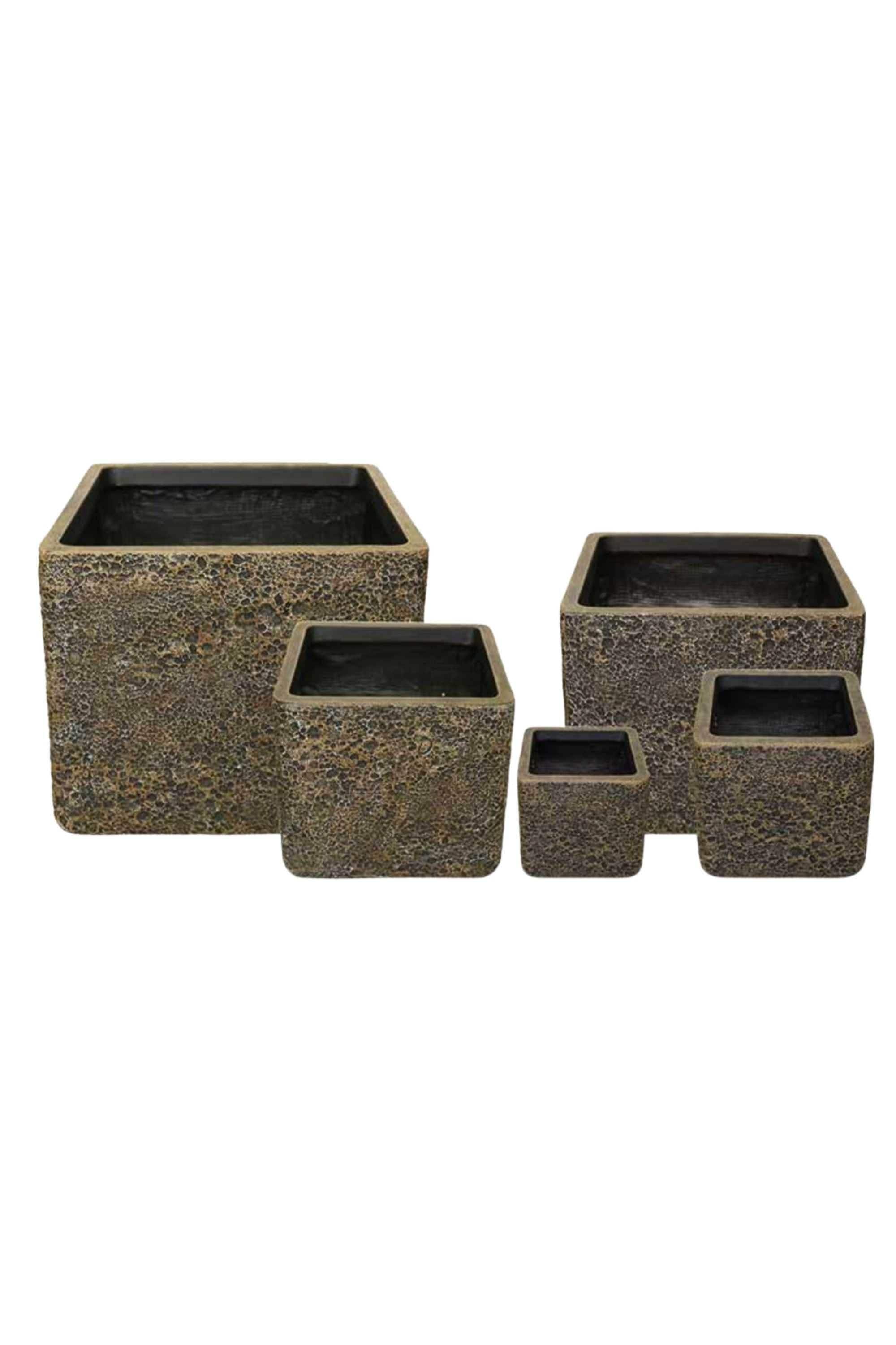 GRC / GRP Planters Small  23 - 22 cms / Lavarock GRC Contemporary Block Planter GRC Contemporary Block Planter