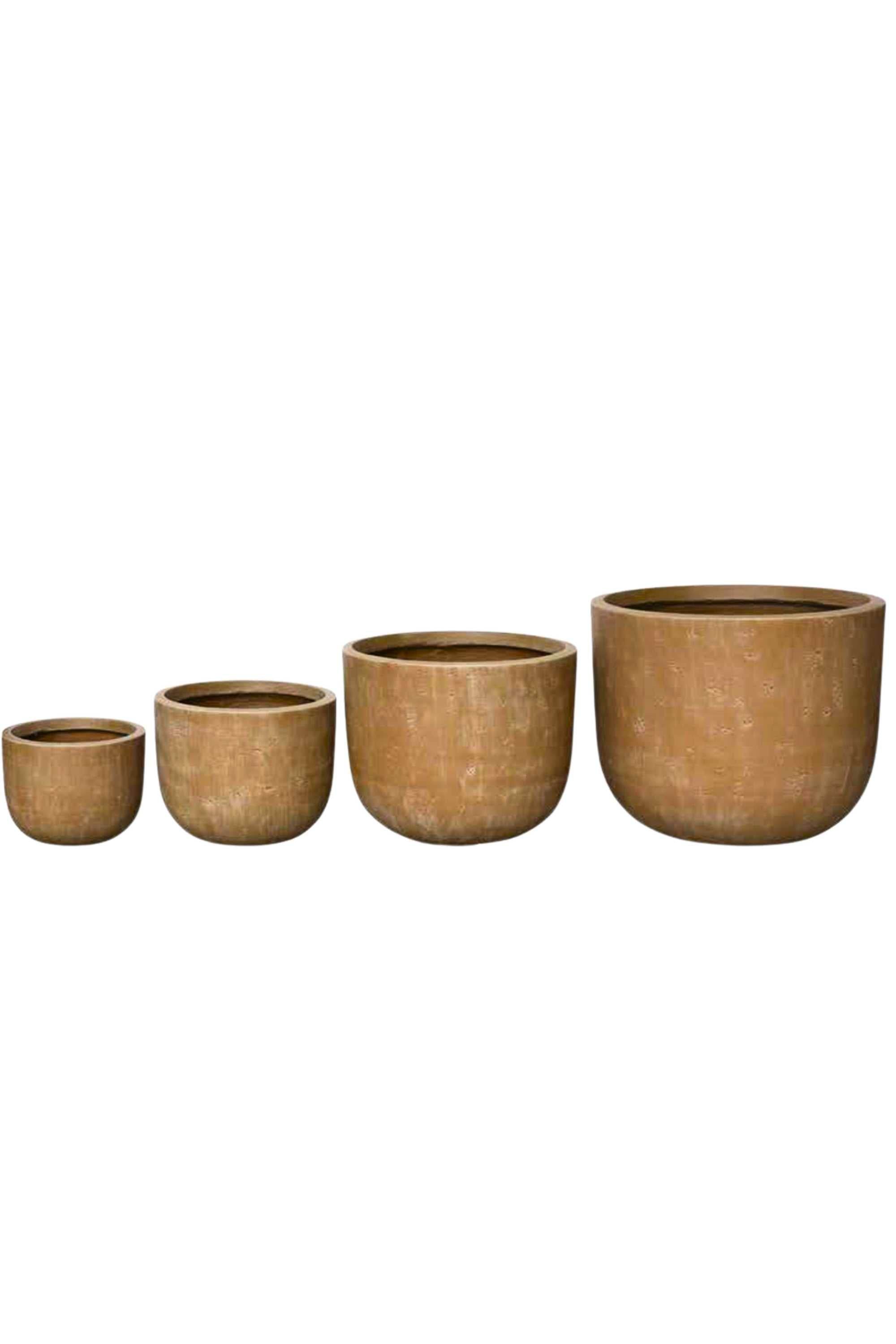 GRC / GRP Planters Small 27-21 cms / Brown Stoneform Ochre GRC Planter Stoneform Ochre GRC Planter