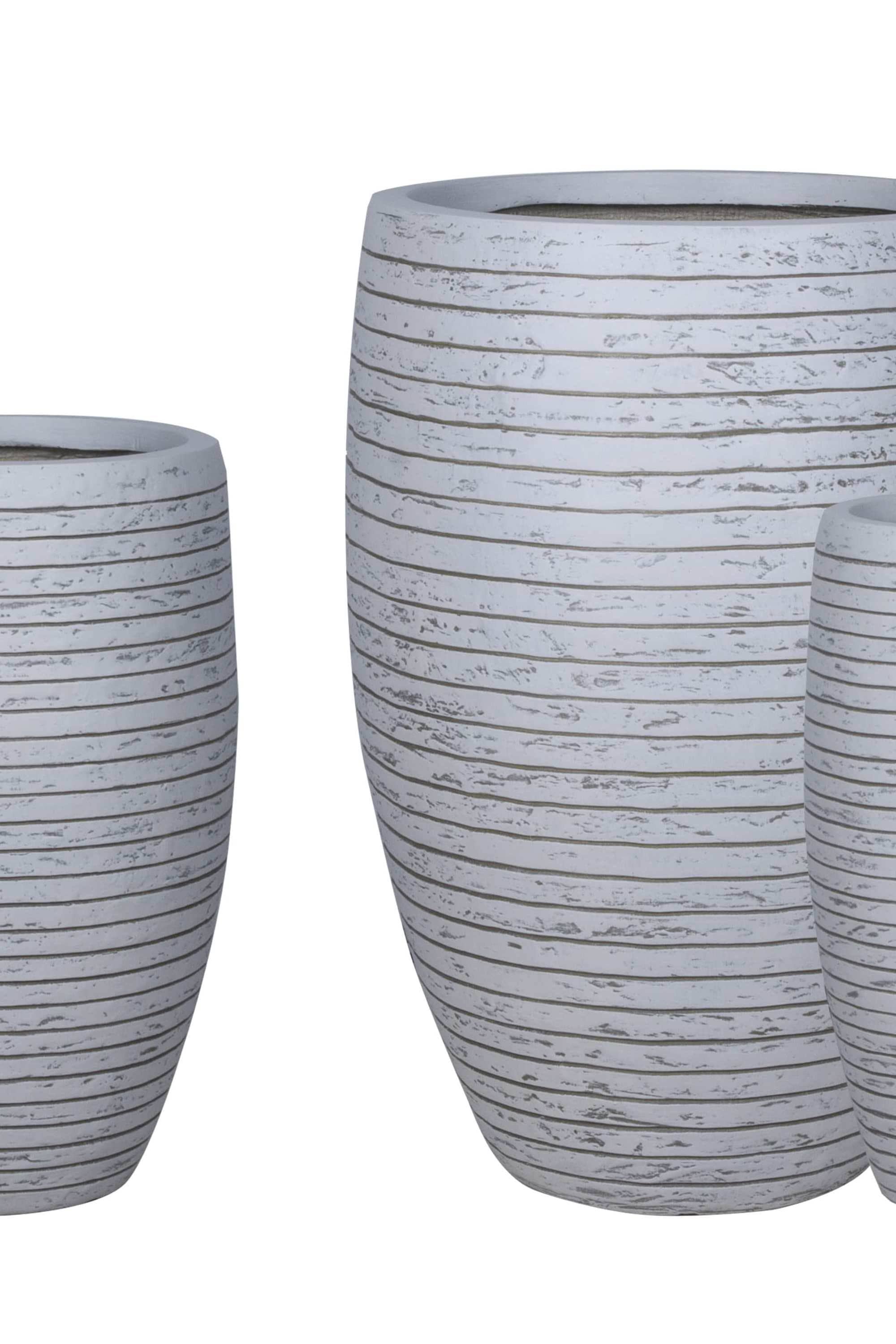 GRC / GRP Planters Small 29-57 cms / Gray Ridgeform Tall GRC Planter Ridgeform Tall GRC Planter