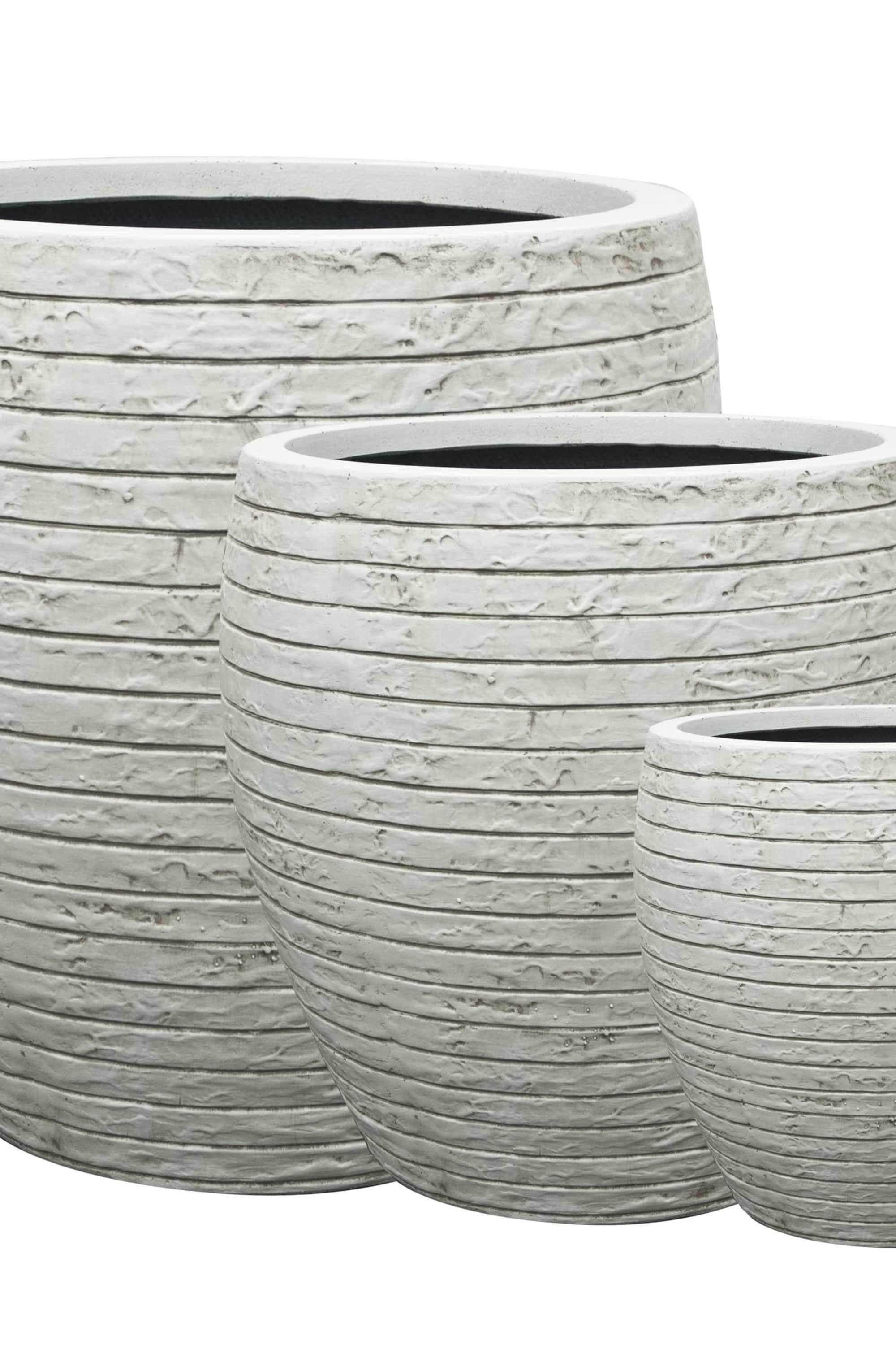 GRC / GRP Planters Small 29-57 cms / White Ridgeform Tall GRC Planter Ridgeform Tall GRC Planter