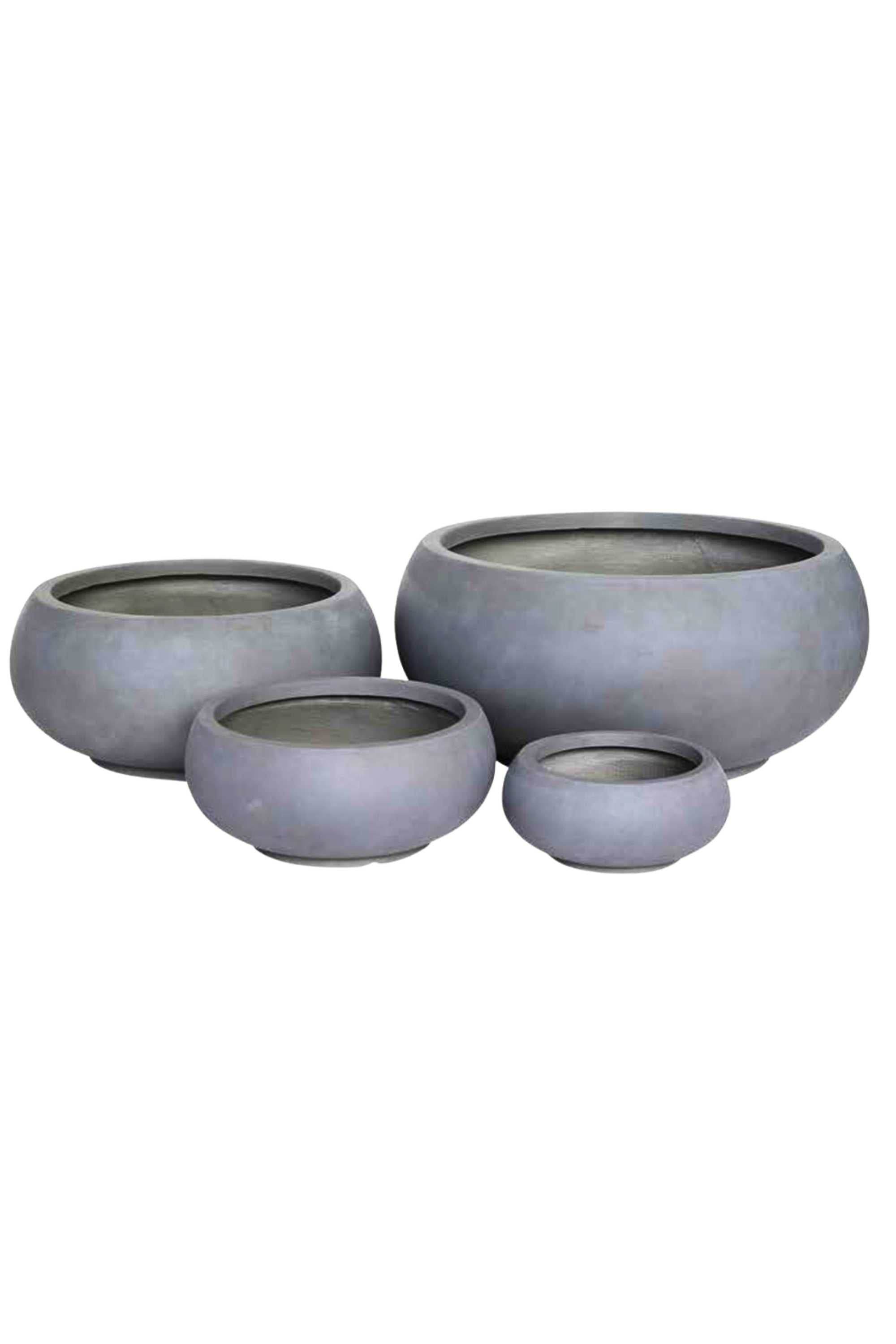 GRC / GRP Planters Small  30 - 13 cms / Gray Low Curve GRC Planter Low Curve GRC Planter