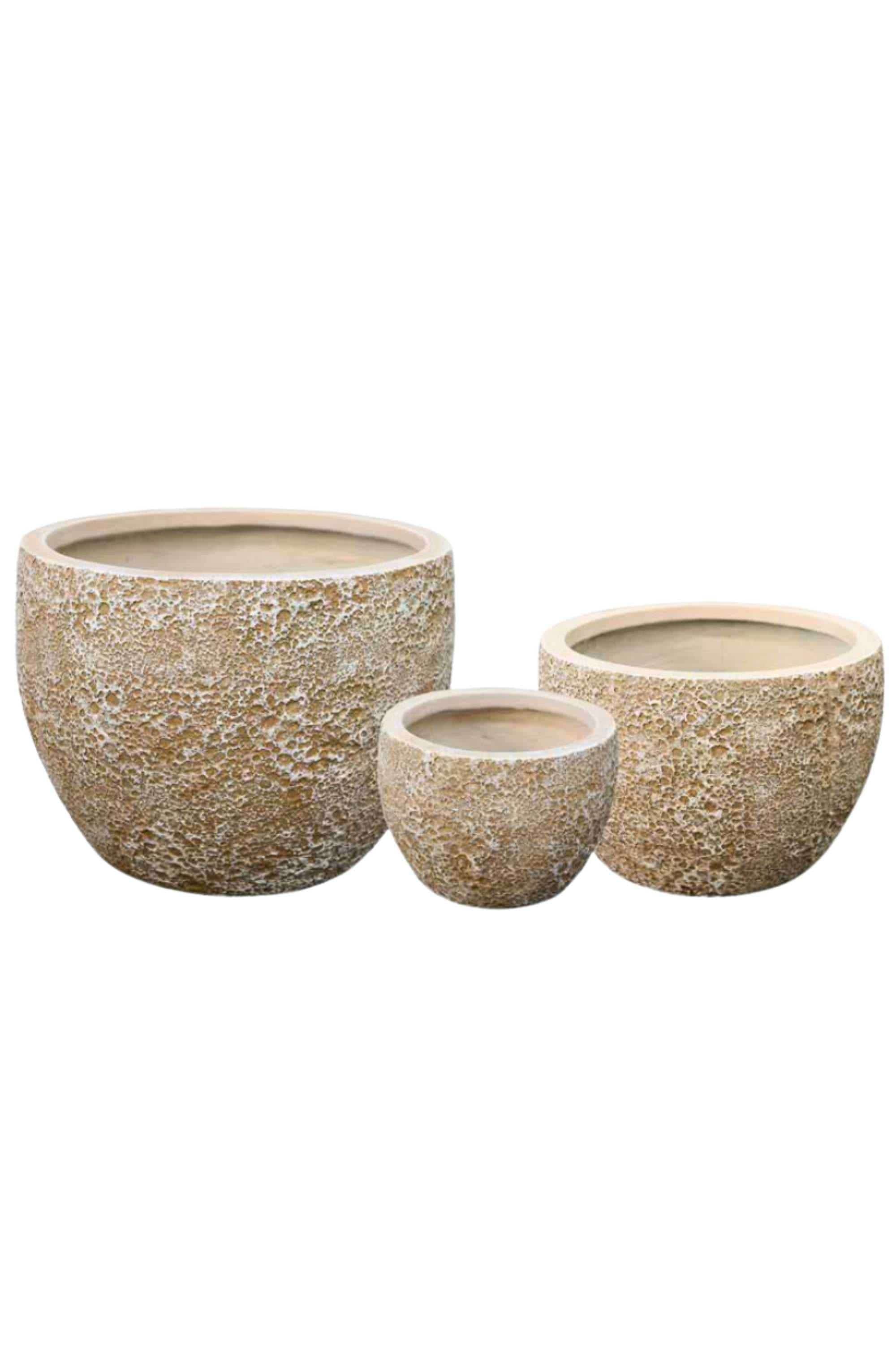 GRC / GRP Planters Small 30-23 cms / Beige Cragform Low GRC Planter Cragform Low GRC Planter