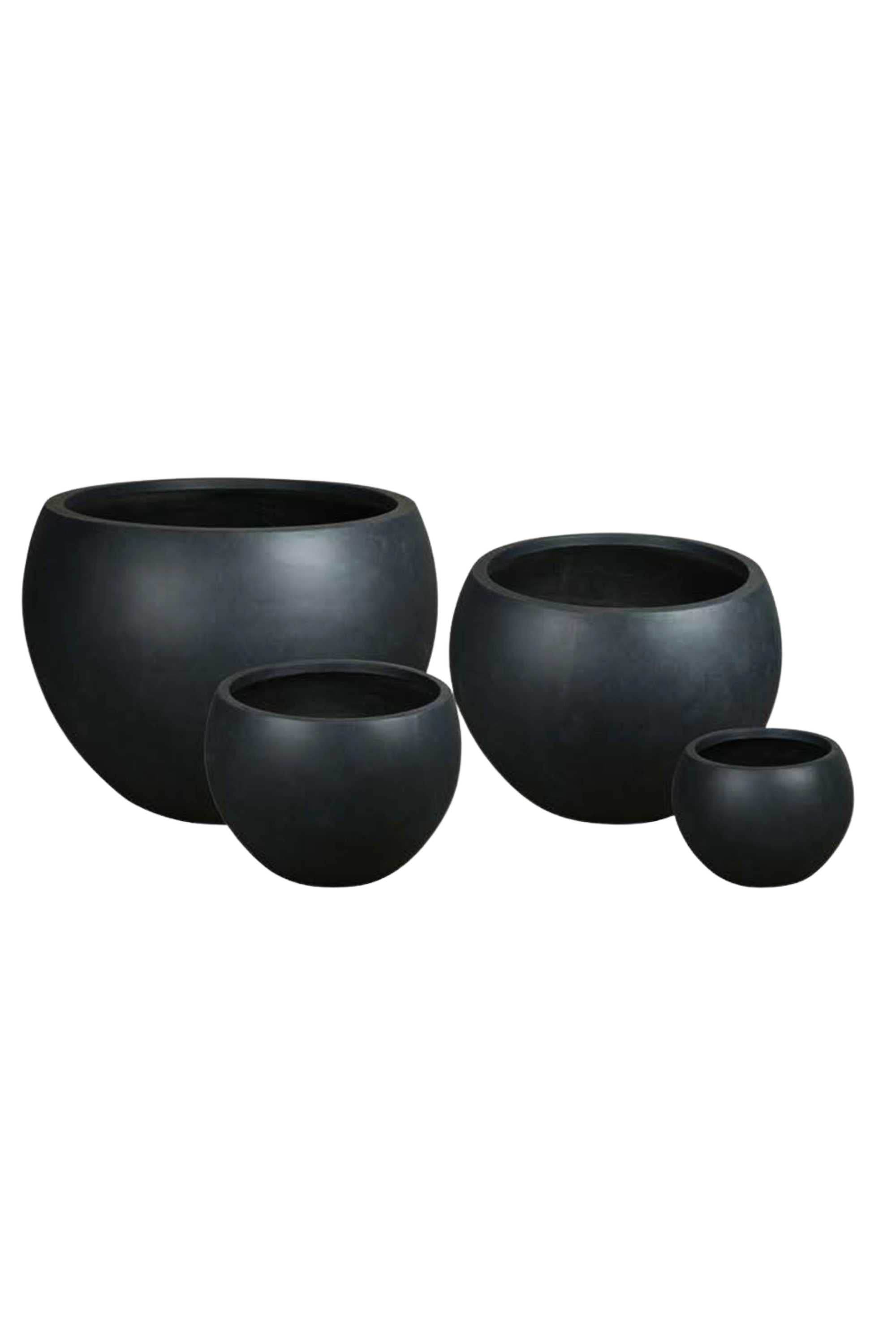 GRC / GRP Planters Small 30 - 23 cms / Black GRC Globe Planter GRC Globe Planter