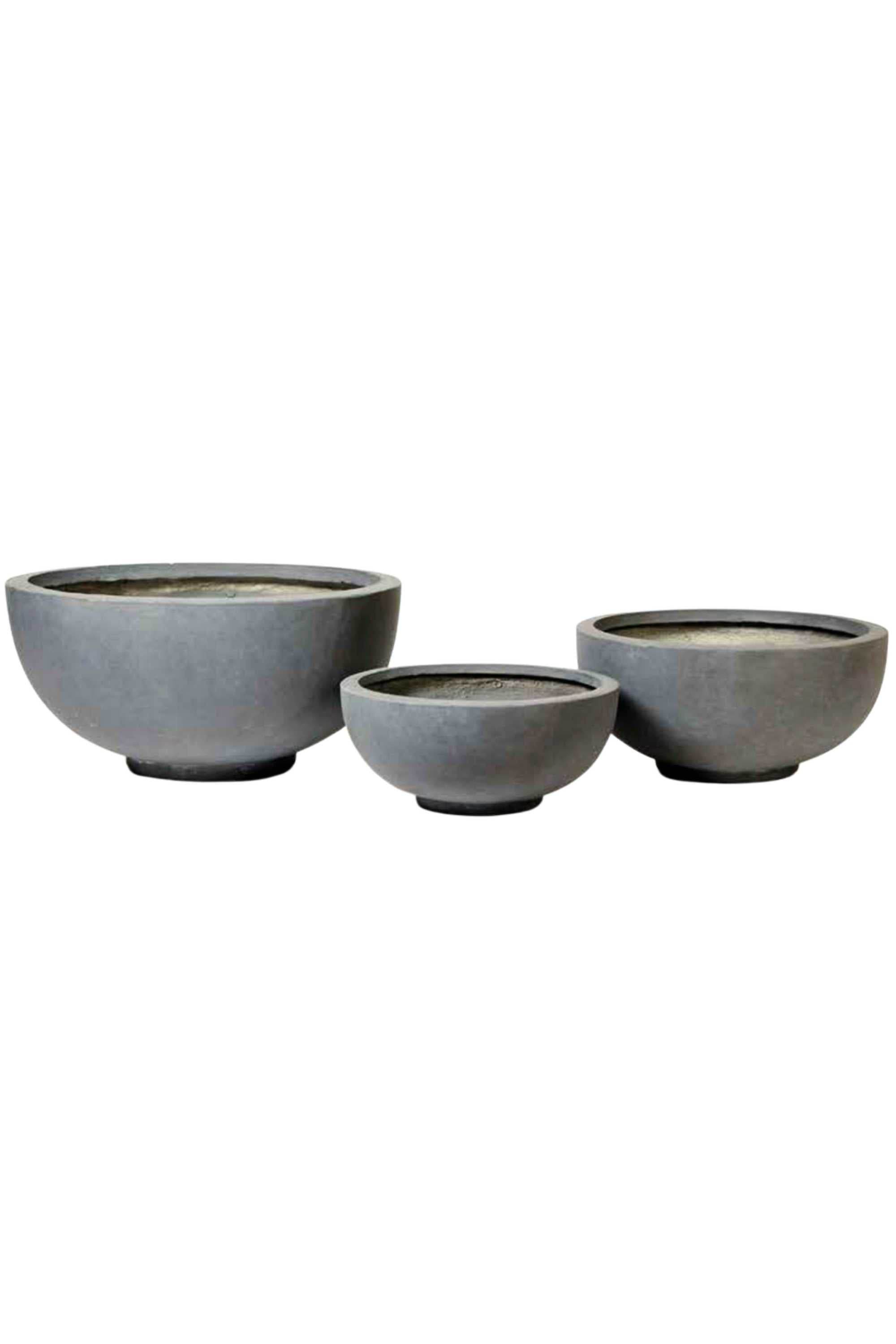 GRC / GRP Planters Small 36 - 16.5 cms / Stone Grey GRC Bowl Planter GRC Bowl Planter