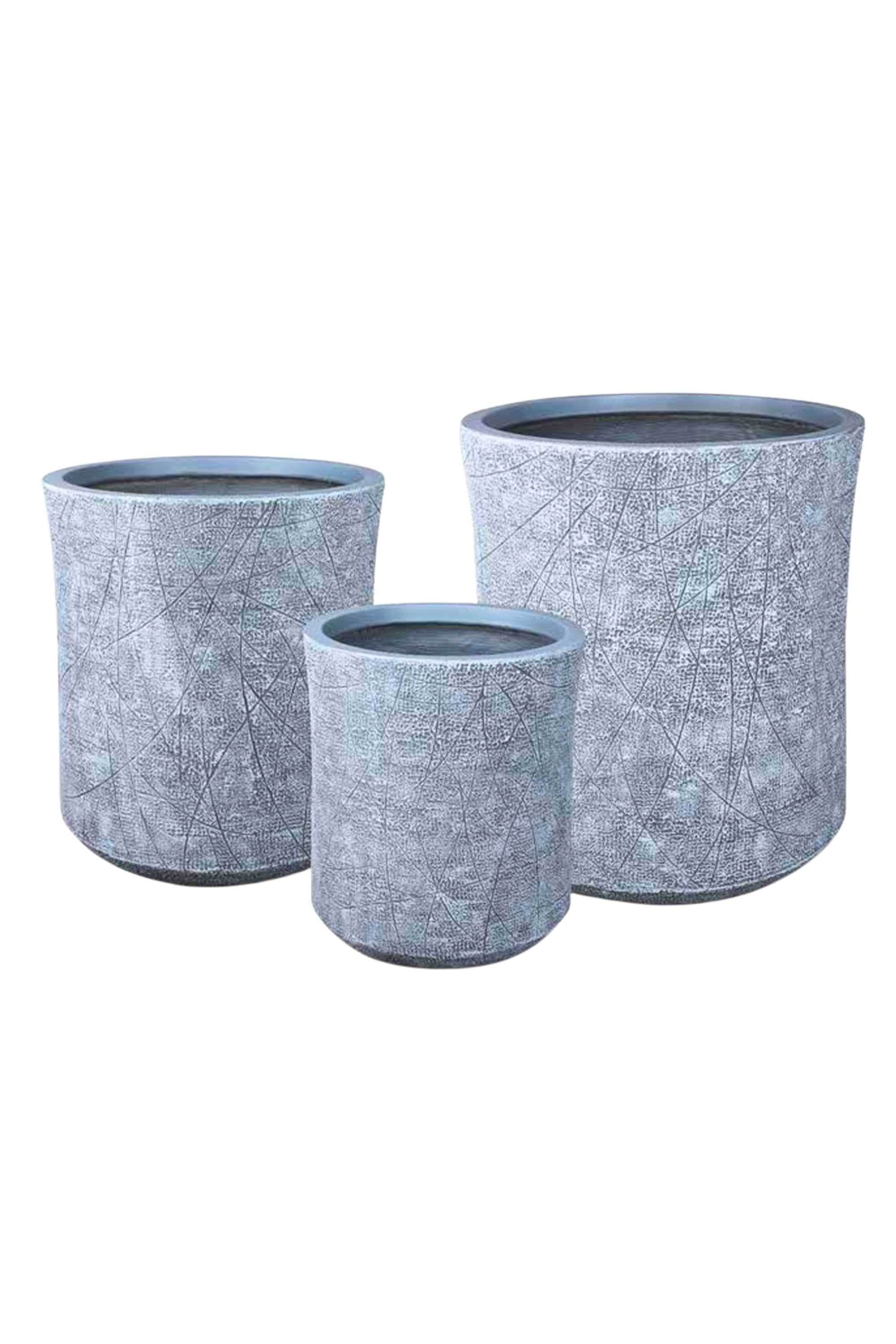 GRC / GRP Planters Small 36 - 42 cms EtchForm Cylinder GRC Planter EtchForm Cylinder GRC Planter