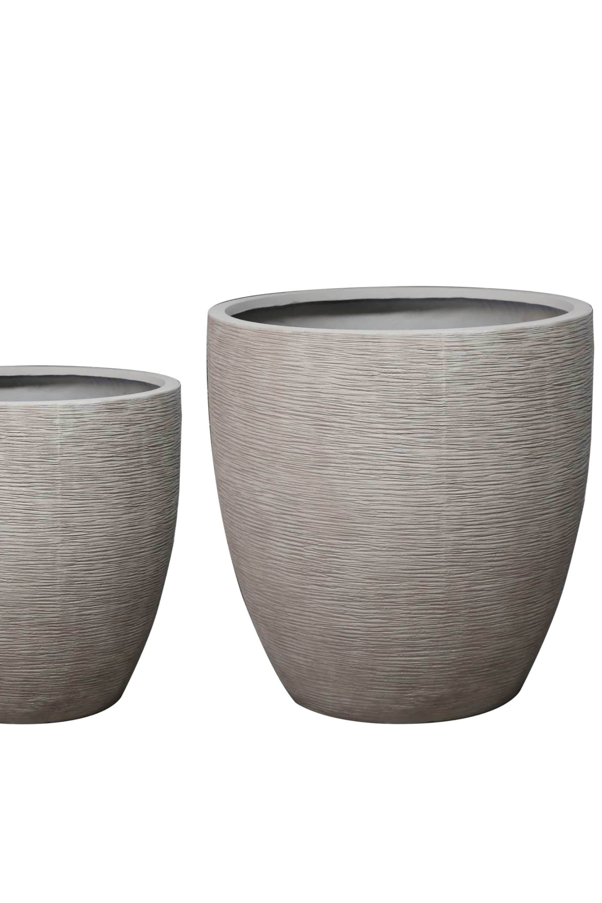 GRC / GRP Planters Small 55x57 cms Stoneform Grooved GRC Planter Stoneform Grooved GRC Planter