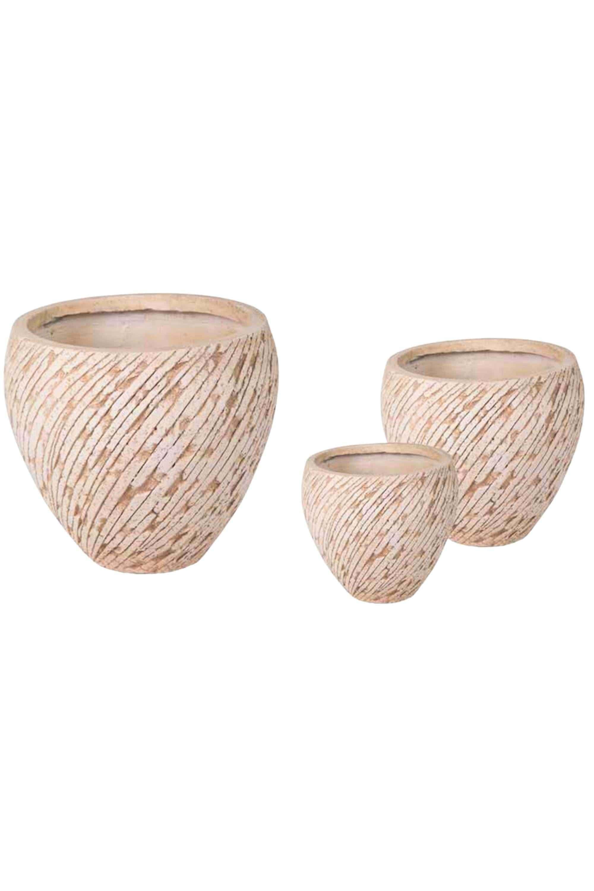 GRC / GRP Planters Textured Sandstone / Small  31 - 28 cms Stoneform Egg Planter Stoneform Egg Planter