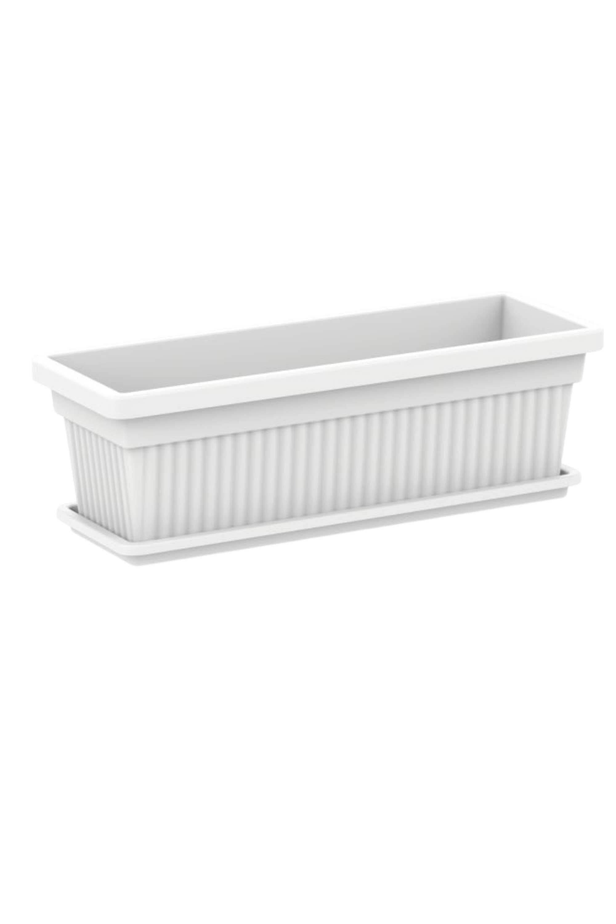 Planters Small / White Rectangular Planter - Plastic Rectangular Planter - Plastic