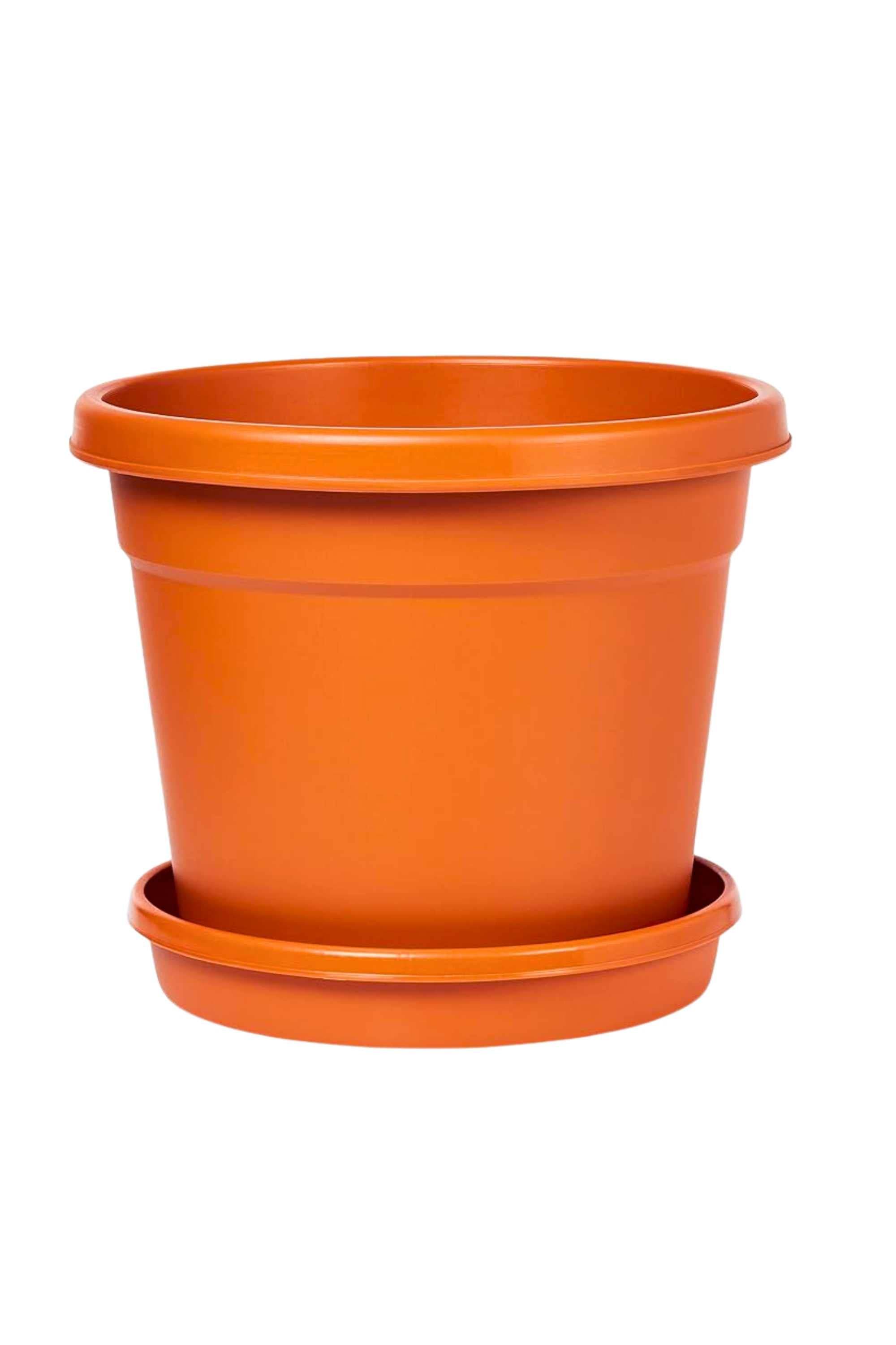 Planters XX-Small / Terracota Round Flower Pot - Plastic Round Flower Pot - Plastic