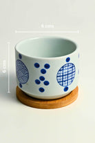 Ceramic Planters Cerulean Succulent Pot with Tray Cerulean Succulent Pot with Tray
