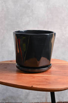Ceramic Planters Faceted Ceramic Planter with Plate Faceted Ceramic Planter with Plate