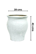 Ceramic Planters Large 39 - 41 cms Pure White Ceramic Outdoor Planter Pure White Ceramic Outdoor Planter