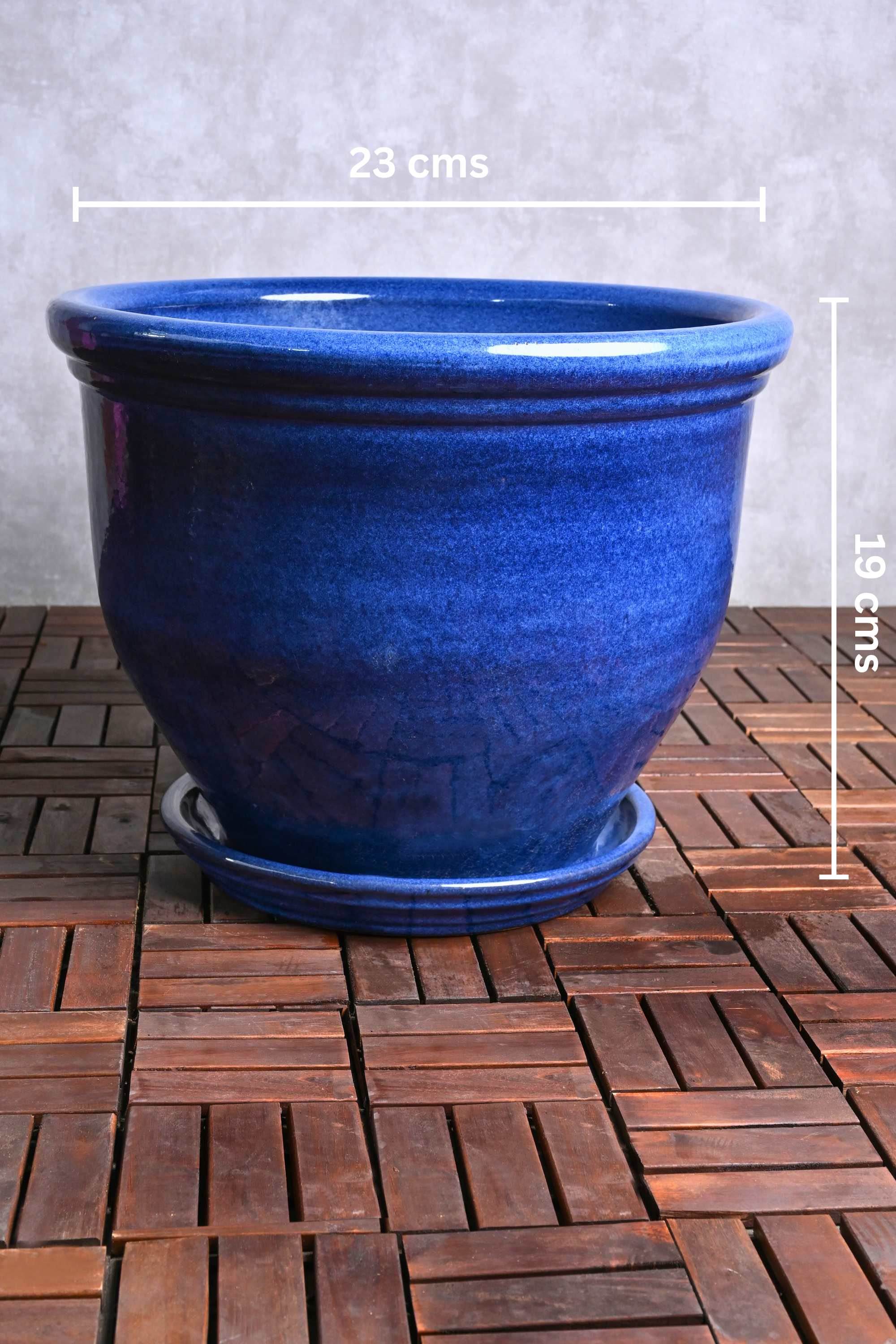 Ceramic Planters Small / Light Blue Classic Glazed Outdoor Ceramic Planter Classic Glazed Outdoor Ceramic Planter