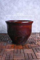 Ceramic Planters X Large / Brown Classic Glazed Outdoor Ceramic Planter Classic Glazed Outdoor Ceramic Planter