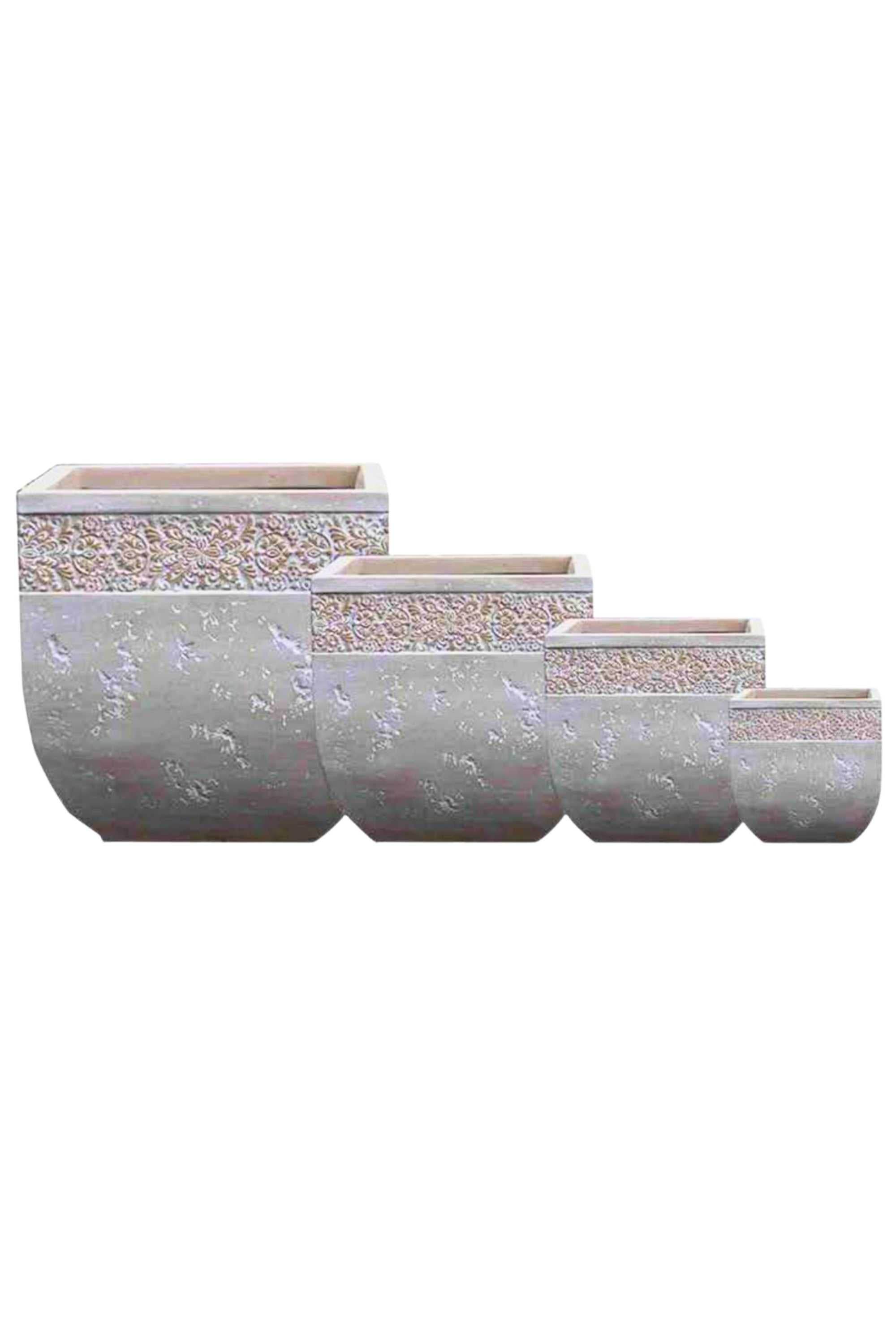 GRC / GRP Planters Small  22 - 22 cms / Beige RelicBand GRC Planter RelicBand GRC Planter