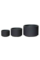 GRC / GRP Planters Small  25 - 17 cms / Matte black Stoneform Cylinder GRC Planter Stoneform Cylinder GRC Planter