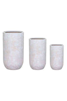 GRC / GRP Planters Small 30 - 53 cms / White Cylindro Tall GRC Planter Cylindro Tall GRC Planter