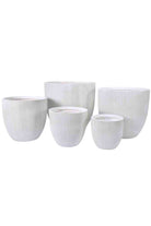 GRC / GRP Planters Small / White Tall Ribbed GRC Planter Tall Ribbed GRC Planter