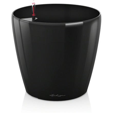 Plastic Planters Small 21x20cms / Black High Gloss Lechuza Classico Premium Lechuza Classico Premium